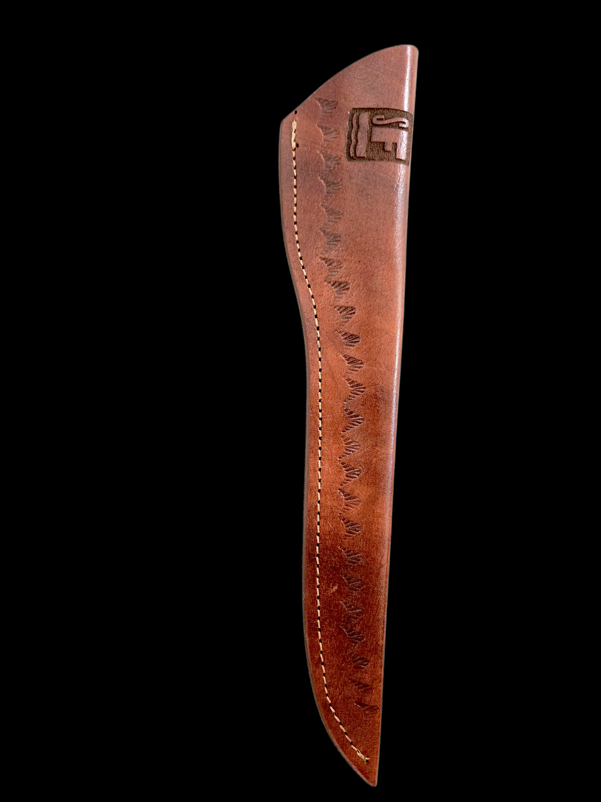 Something's Fishy Branded 
Brown Leather Sheath for 14" Fillet Knife